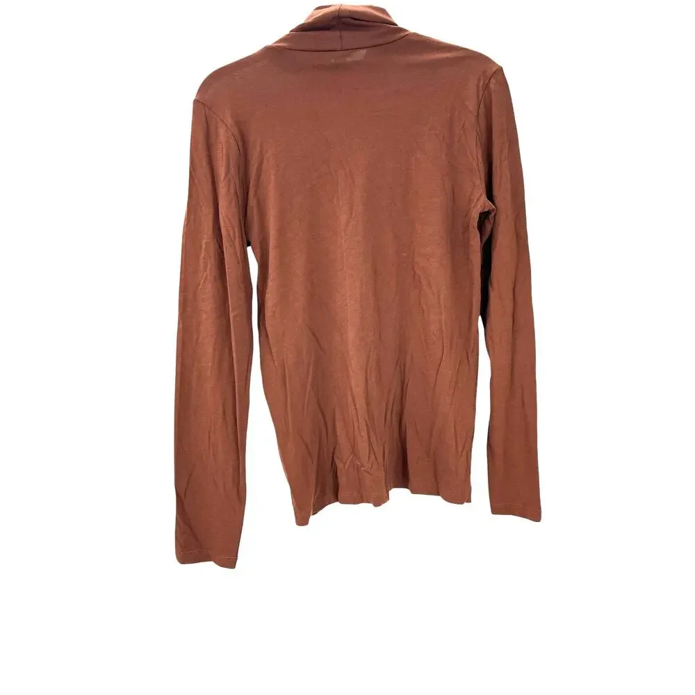 J. Crew Women's Tissue Turtleneck Sweater Long Sleeves Classic Brown Size S NWT